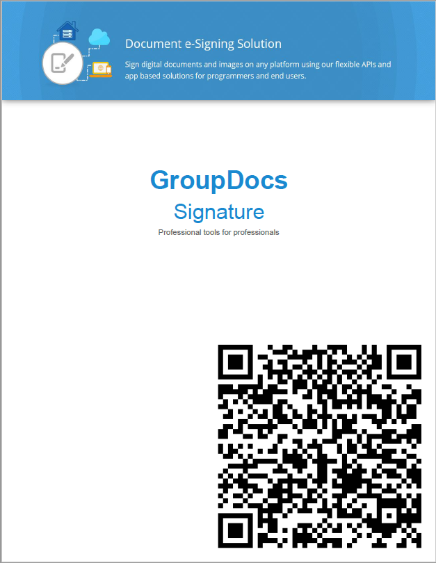 Document signed with an Event QR code