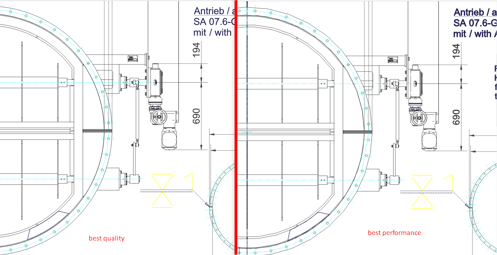 DWG quality vs. performance