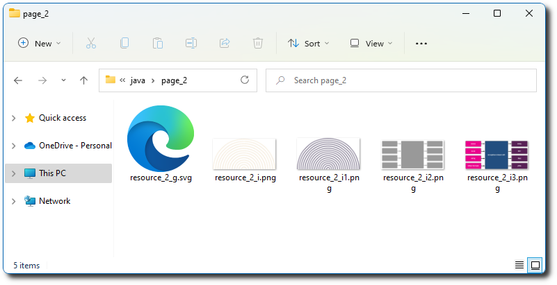 Place HTML resources in a separate folder