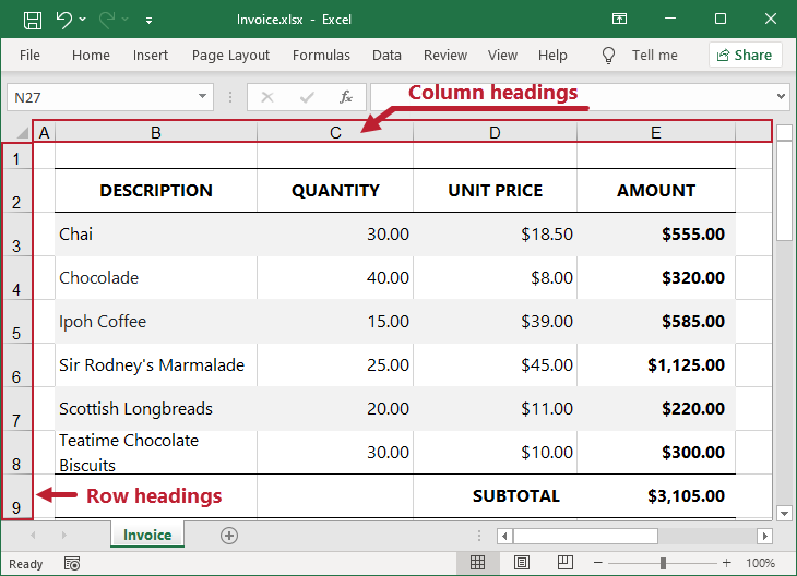 how-to-print-gridlines-and-row-and-column-headings-in-excel-2010-dummies