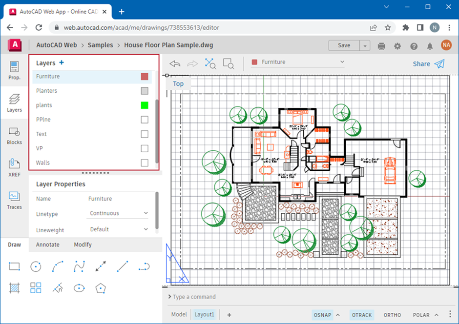 Layers in a CAD file