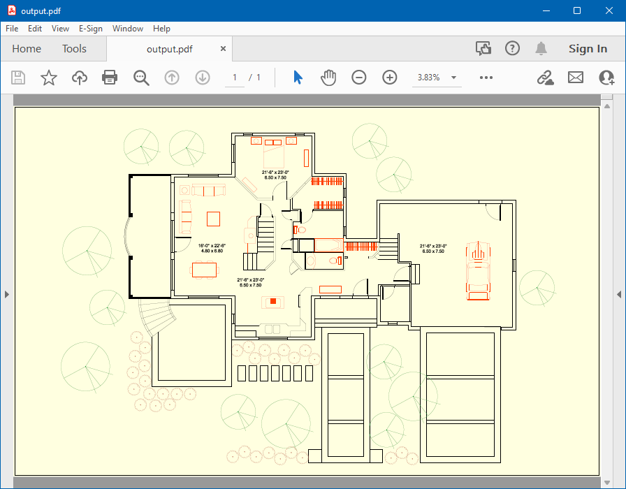 Specify the background color for the output PDF file