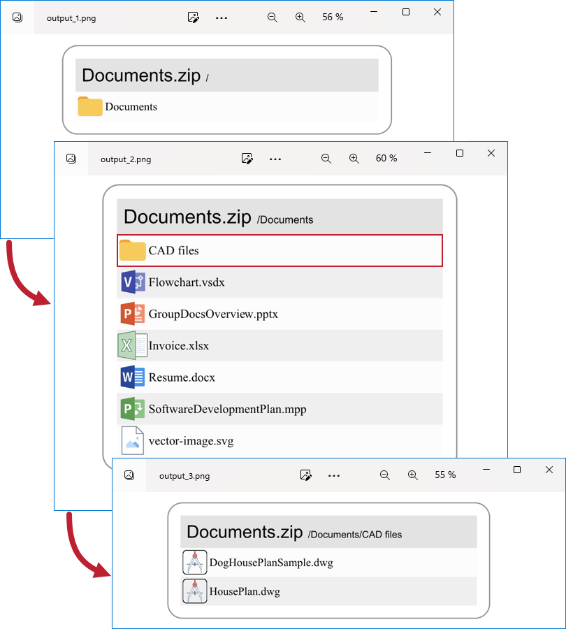 Render an archive file to PNG