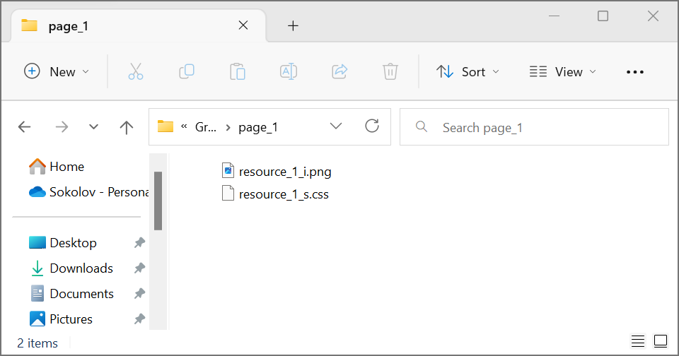 Place HTML resources in a separate folder